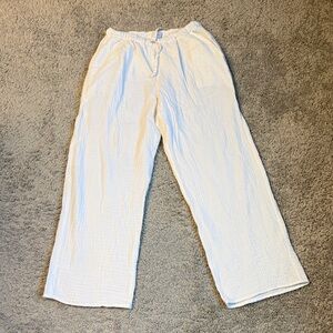 Aritzia Little Moon Cream Textured Pants